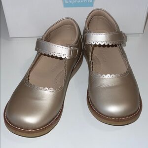 Elephantito Metallic Champagne Gold Mary Jane Shoes